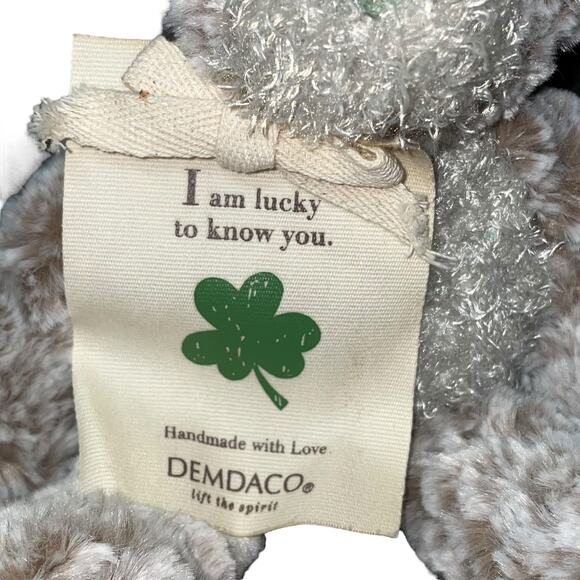 Demdaco Giving Bear Plush Shamrock I am Lucky to Know You Stuffed Animal Gift 9" - Picture 5 of 12
